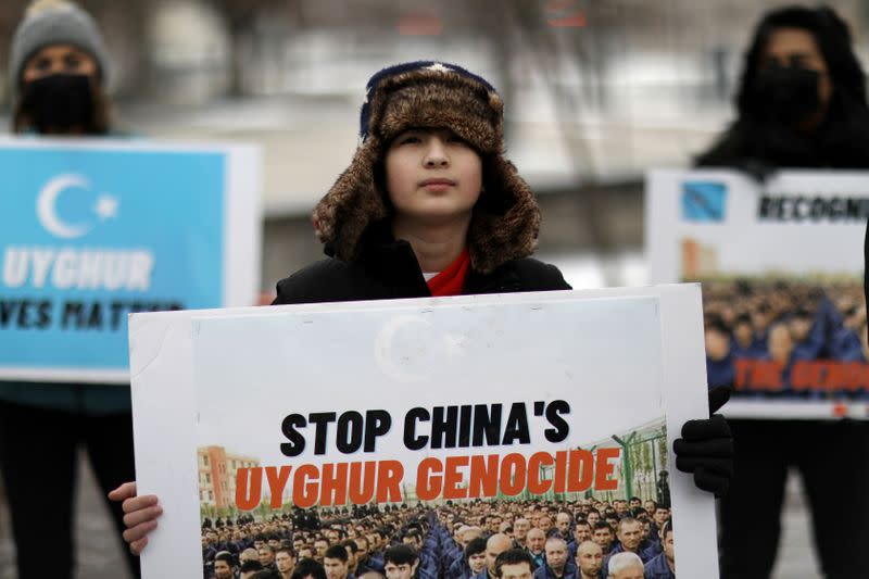 FILE PHOTO: Protest against China for Uighur and Muslim minorities in Washington