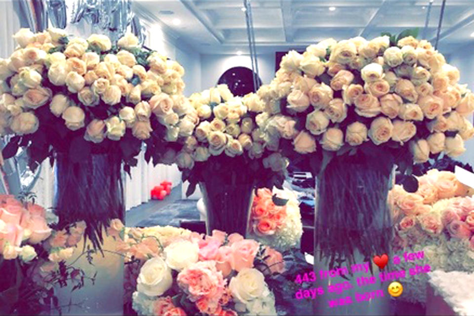 <p>Sometimes you send flowers "just because" and other times you send them for an <a href="https://people.com/parents/kylie-jenner-daughter-stormi-flowers/?slide=6150678#6150678" rel="nofollow noopener" target="_blank" data-ylk="slk:especially meaningful reason;elm:context_link;itc:0;sec:content-canvas" class="link ">especially meaningful reason</a>! In 2018, following the birth of their daughter, Stormi, Scott sent his lady love 443 roses to signify the time "the time she was born" on Feb. 1. </p>