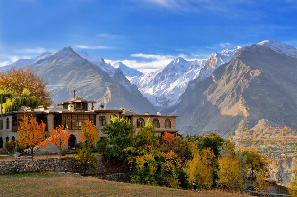 Snow-capped mountains in Pakistan.