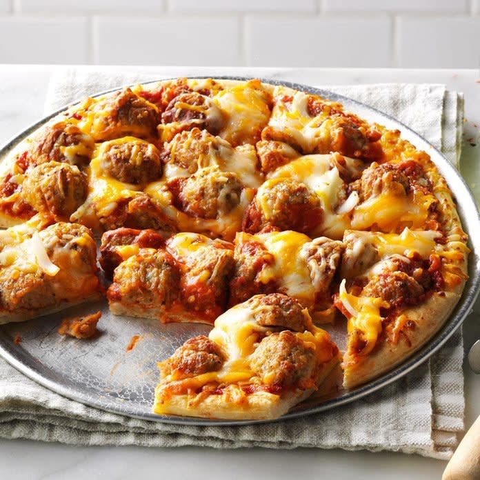 Meatball Pizza