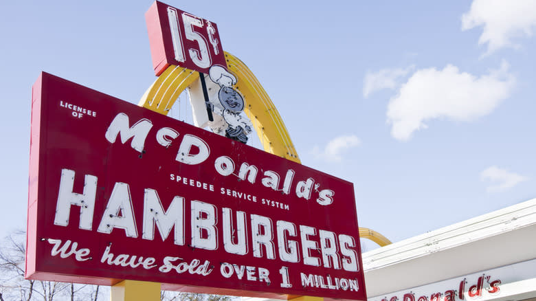 original McDonald's franchise sign