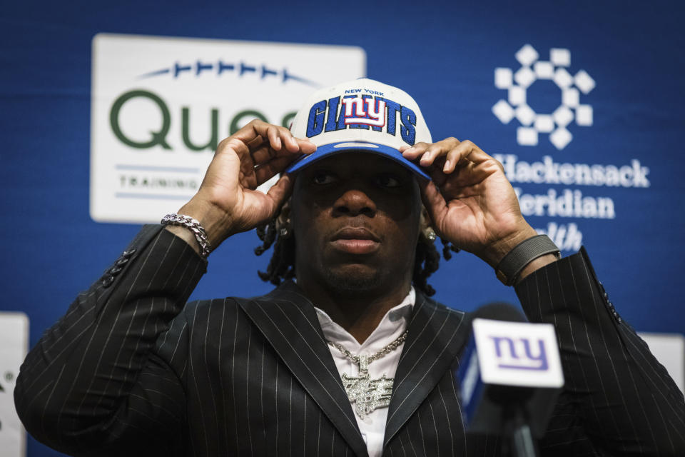 Maryland's Deonte Banks was a strong first-round pick for the New York Giants. (AP Photo/Stefan Jeremiah)