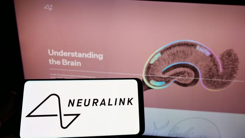 Stock photo of Neuralink logo and website