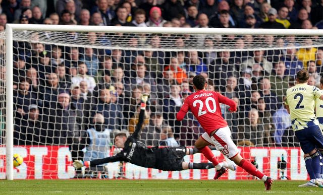 Brennan Johnson scored the only goal at the City Ground