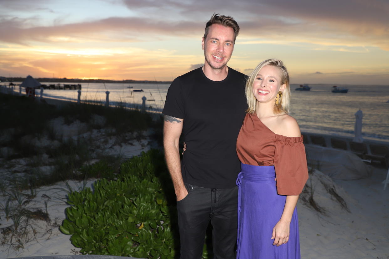 Dax Shepard and Kristen Bell on vacation in Turks & Caicos in January 2018. (Photo: John Parra/Getty Images for Beaches)