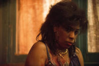 This photo provided by A+E Networks shows Macy Gray as Margette who is the only known survivor of a violent murderer in the new Lifetime Original Movie, "The Grim Sleeper," premiering Saturday, March 15, 2014, at 8pm ET/PT on Lifetime. The movie is based on a Los Angeles case involving a serial killer and co-stars Ernie Hudson, Gray and Michael O’Neill. (AP Photo/A+E Networks, David Bukach)