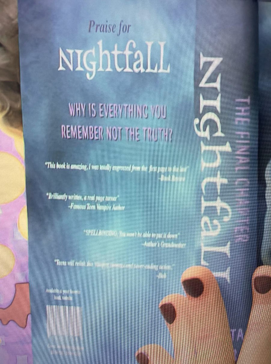 Praise for "Nightfall" blurbs