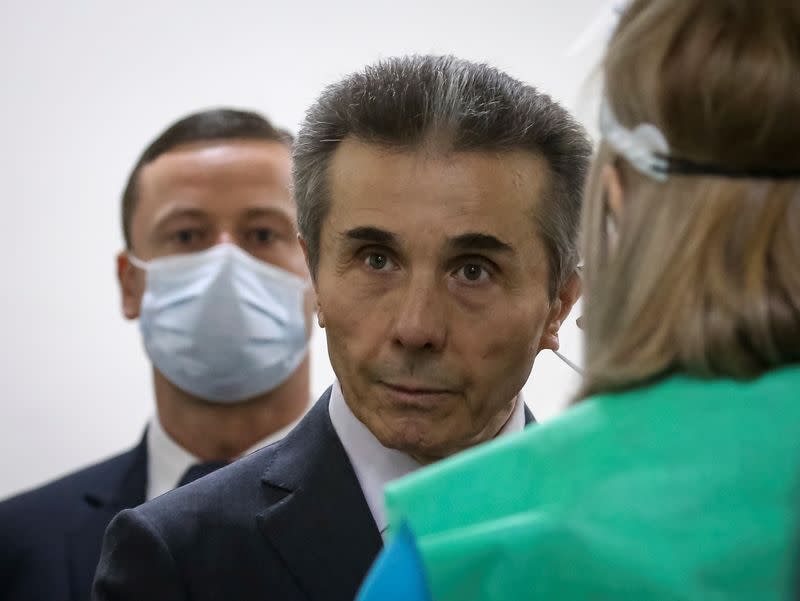 Bidzina Ivanishvili, Georgia's former Prime Minister, votes during a municipal election in Tbilisi