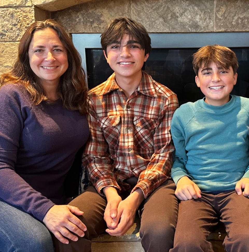 Image: Annemarie Gibson and her sons (Courtesy Annemarie Gibson)