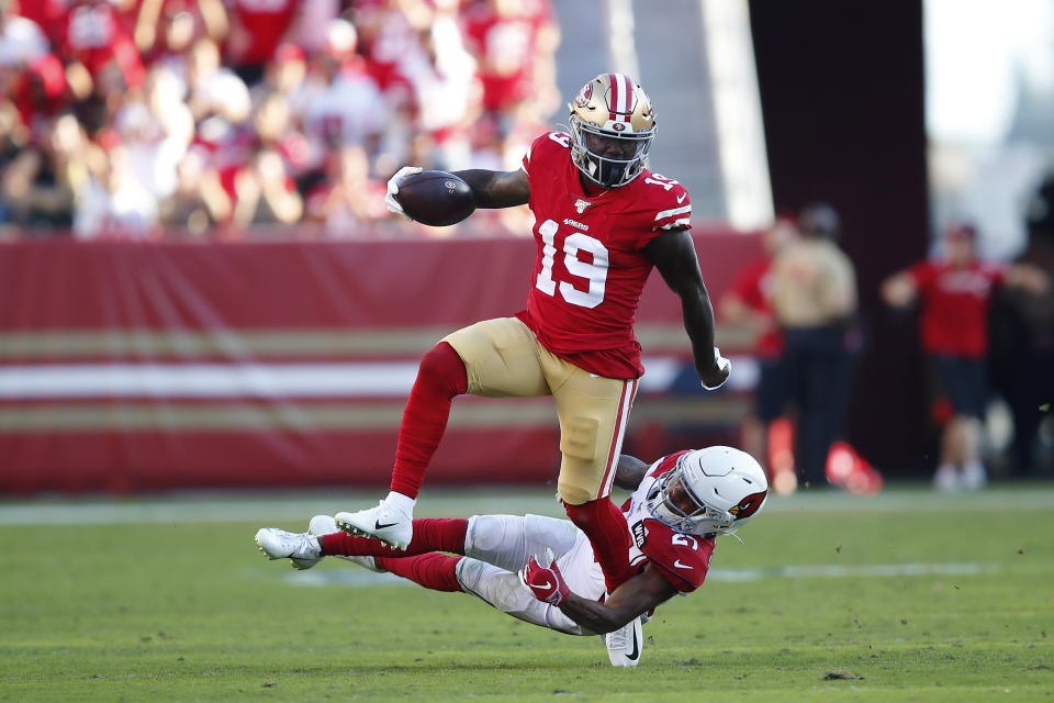 Deebo Samuel's 49ers and the Arizona Cardinals are going in opposite directions. (AP Photo/John Hefti)