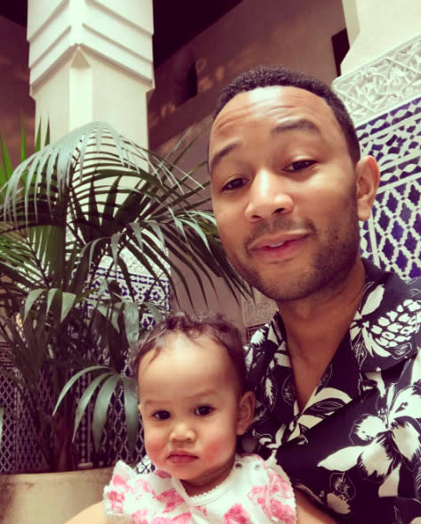 John Legend and Luna Stephens in Morocco