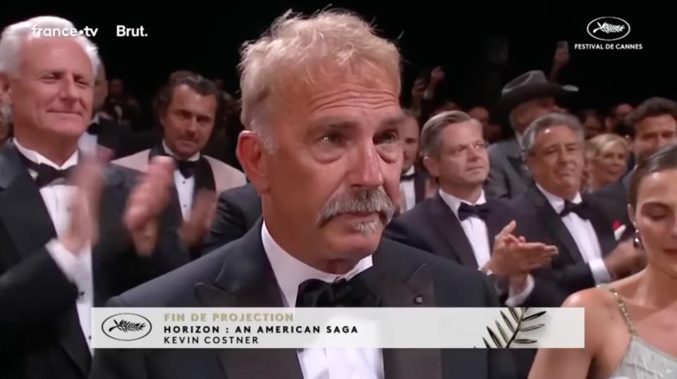 Kevin Costner claimed he didn’t cry at the Cannes Film Festival. ABC / Jimmy Kimmel Live