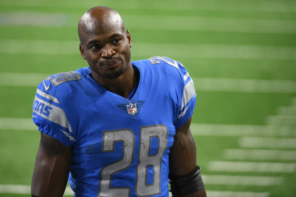 Adrian Peterson heeft in zijn NFL-carrière meer dan $103 miljoen verdiend. (Tim Fuller/Reuters)