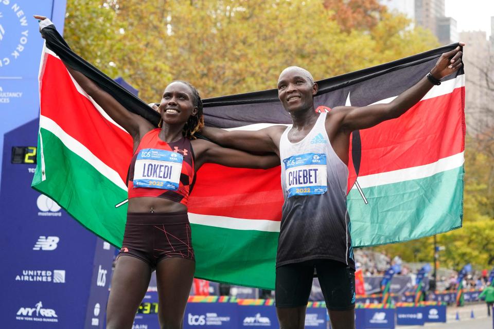 It was a Kenyan sweep at the 2022 New York City Marathon with Sharon Lokedi winning the women's division and Evans Chebet winning of the men's division.