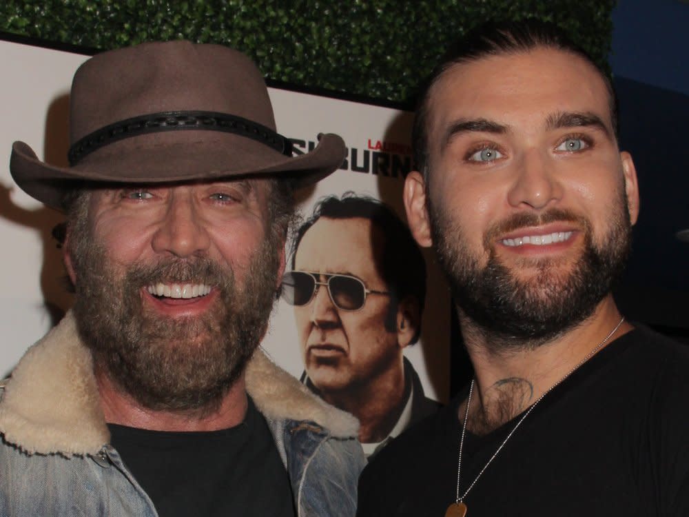 Nicolas Cage und sein Sohn Weston Coppola Cage bei der Premiere zu 