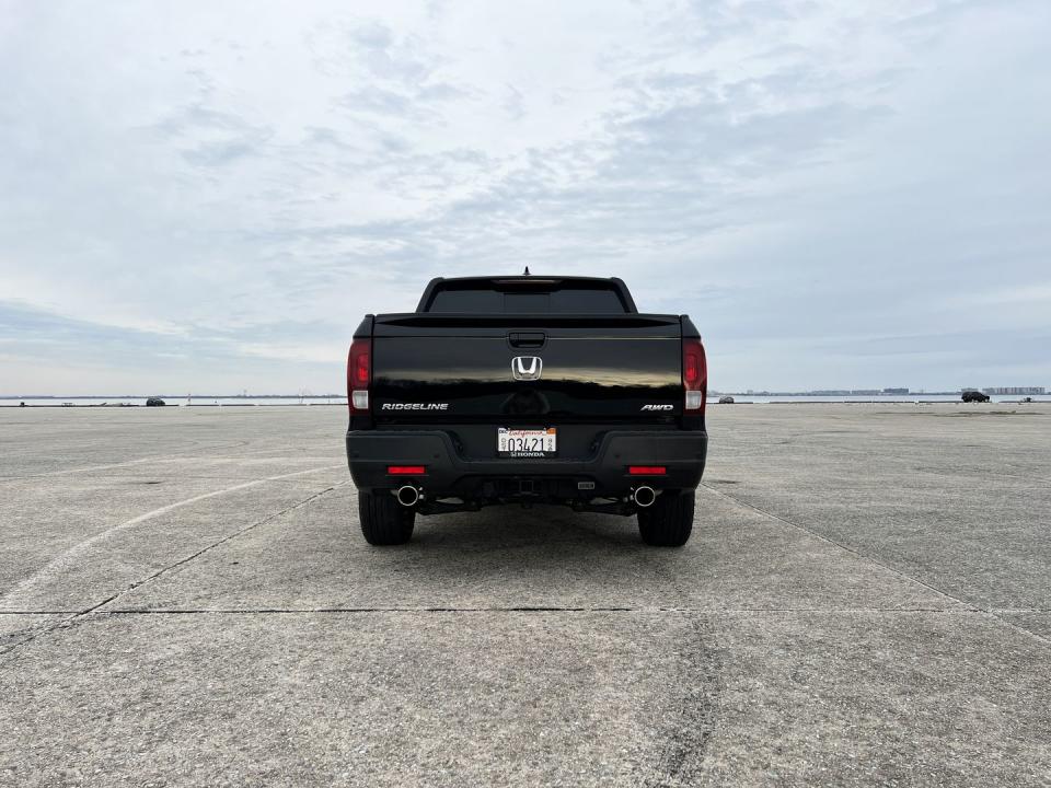 <p>The 2023 Honda Ridgeline Black Edition gets an EPA-rated 18 city and 24 highway mpg, for a combined rating of 21 mpg. We managed to average around 19 mpg during our time with the truck, though most of our miles were in the city.</p><p> If those numbers aren't acceptable for you, we suggest downsizing into something like a hybrid-powered <a href="https://www.roadandtrack.com/reviews/a38290512/ford-maverick-city-review/" rel="nofollow noopener" target="_blank" data-ylk="slk:Ford Maverick;elm:context_link;itc:0;sec:content-canvas" class="link ">Ford Maverick</a>. </p>