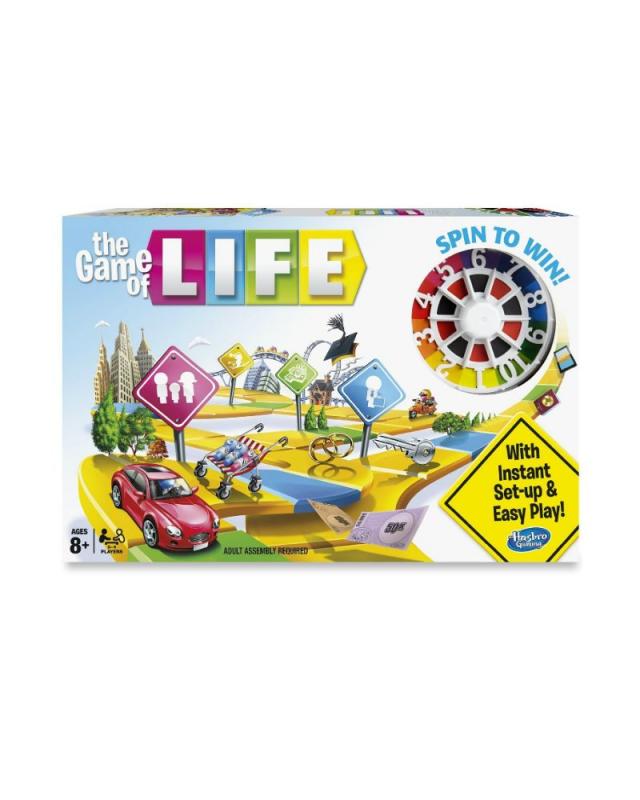 The Game of Life Board Game Hasbro 2014 Instant Set Up & Easy Play