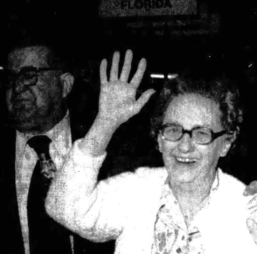 Mr. and Mrs. Henry Bowden of Somerville, winners of NJ’s 31st millionaire lottery drawing on Wednesday, Nov. 14, 1973, at Convention Hall in Atlantic City.