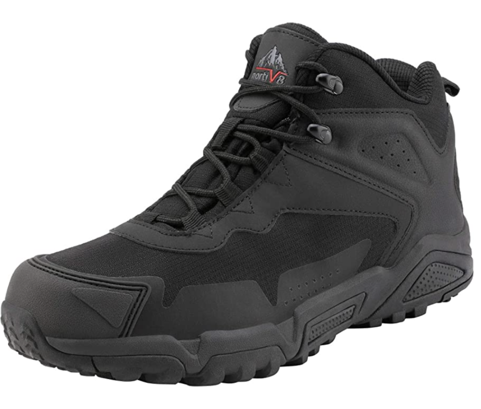 black NORTIV 8 Men&#39;s Waterproof Hiking Boots all-terrain