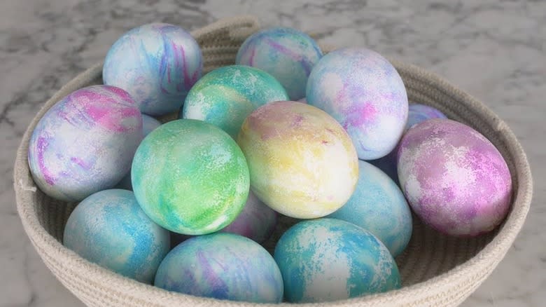 tie-dyed Easter eggs