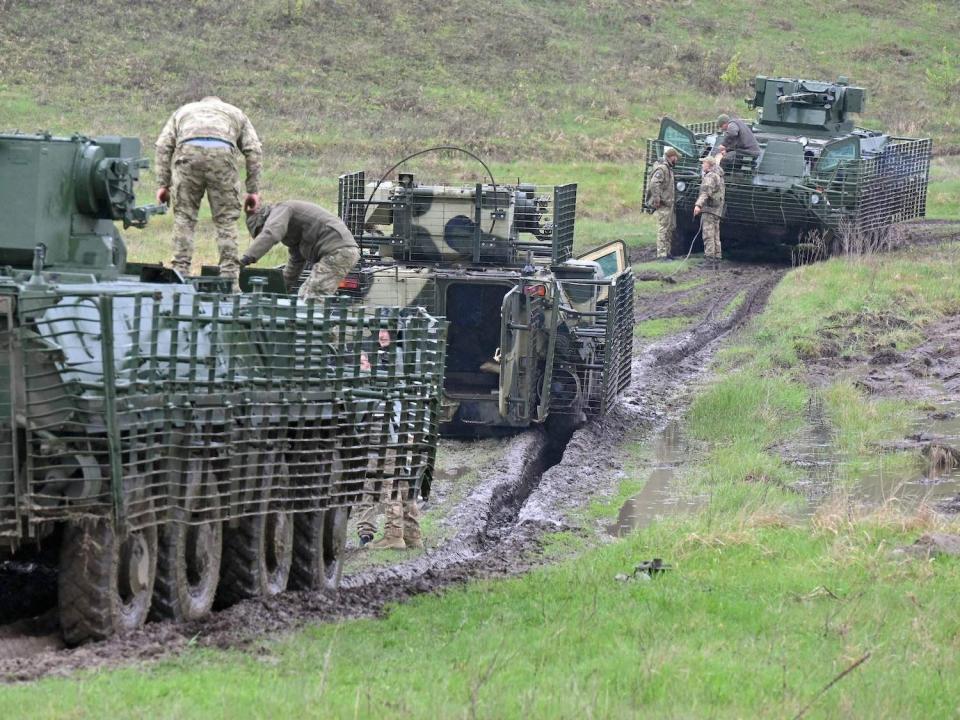 Ukraine BTR-4E wheeled armored personnel carriers