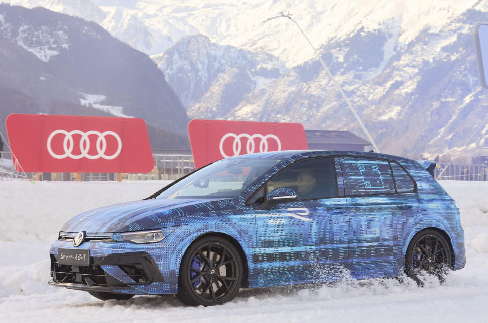 2024 Volkswagen Golf R prototype on ice in Austria 6 large