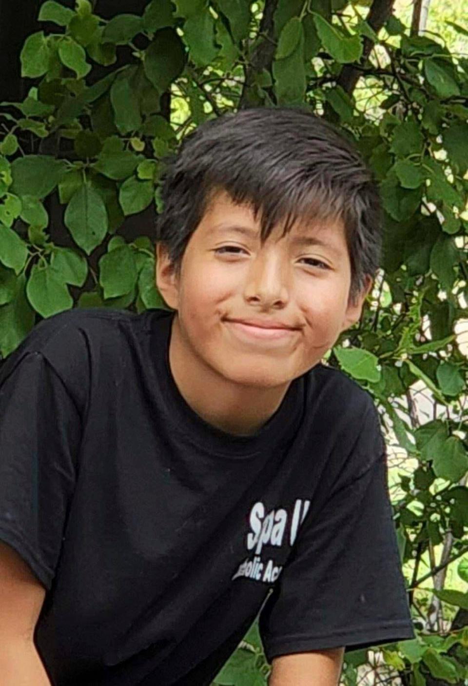 Honor Beauvais in 6th grade at Sapa Un Catholic Academy, St. Francis, S.D. Beauvais died last month as a snow battered the Rosebud Sioux Reservation in South Dakota after an ambulance couldn’t get to him in time. He was asthmatic and had influenza. (Cordier Beauvais via AP)
