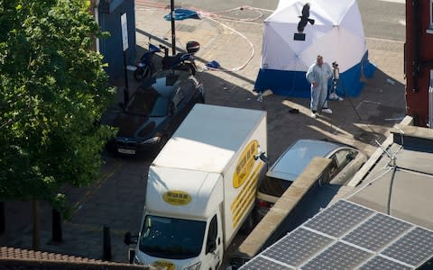 The scene of the murderous attack in Finsbury Park  - Credit: Geoff Pugh