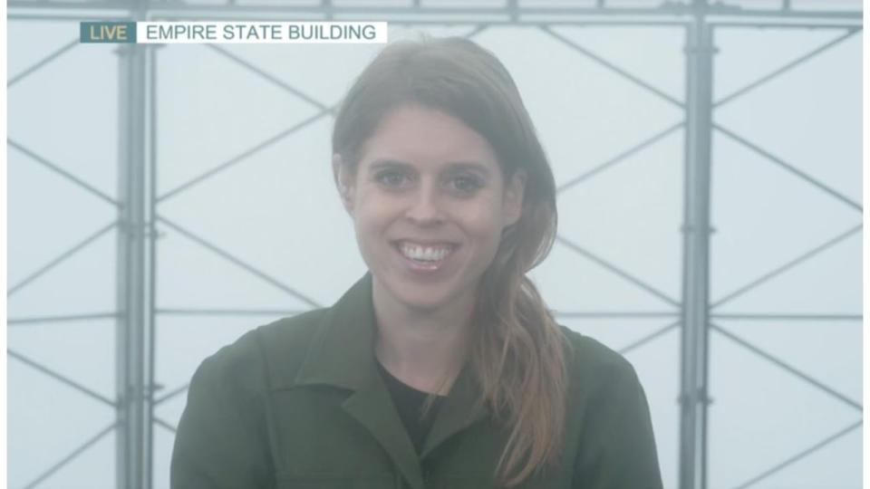 Princess Beatrice on ITV at the Empire State Building