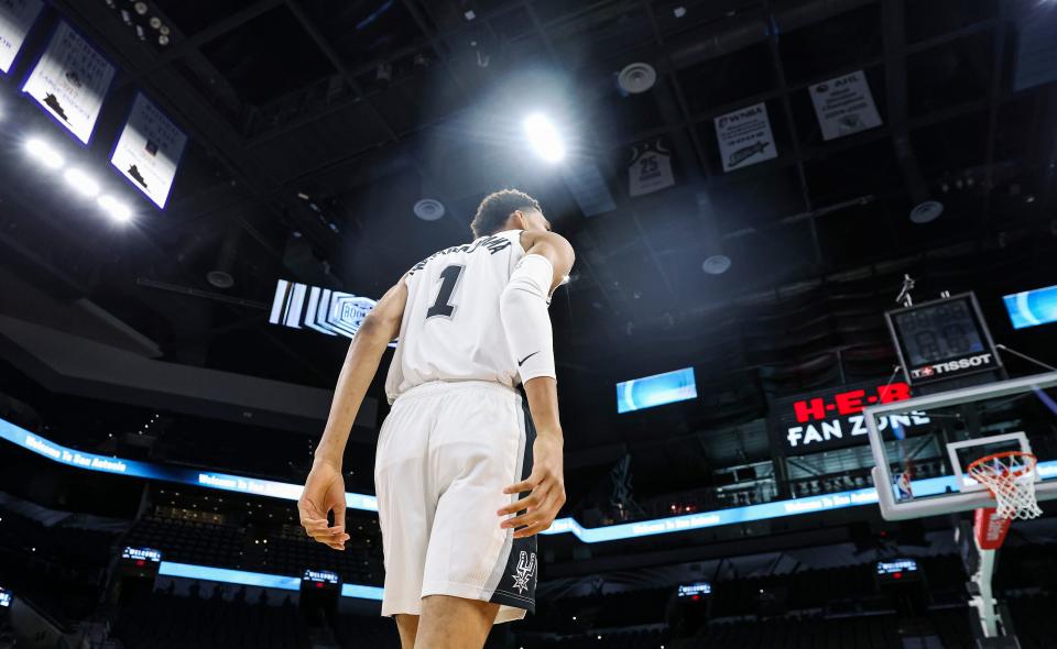 San Antonio Spurs rookie Victor Wembanyama enters his first NBA season as one of the league's most anticipated players in years. The Spurs are hoping he's the next progression of great No. 1 talents after Tim Duncan and David Robinson, but it's likely to take time for the freshman to develop.