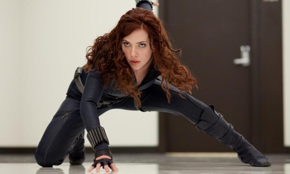 Scarlett Johansson as Black Widow in Iron Man 2.