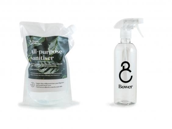 To minimise waste, try using eco-friendly refillable cleaning products (Bower Collective)