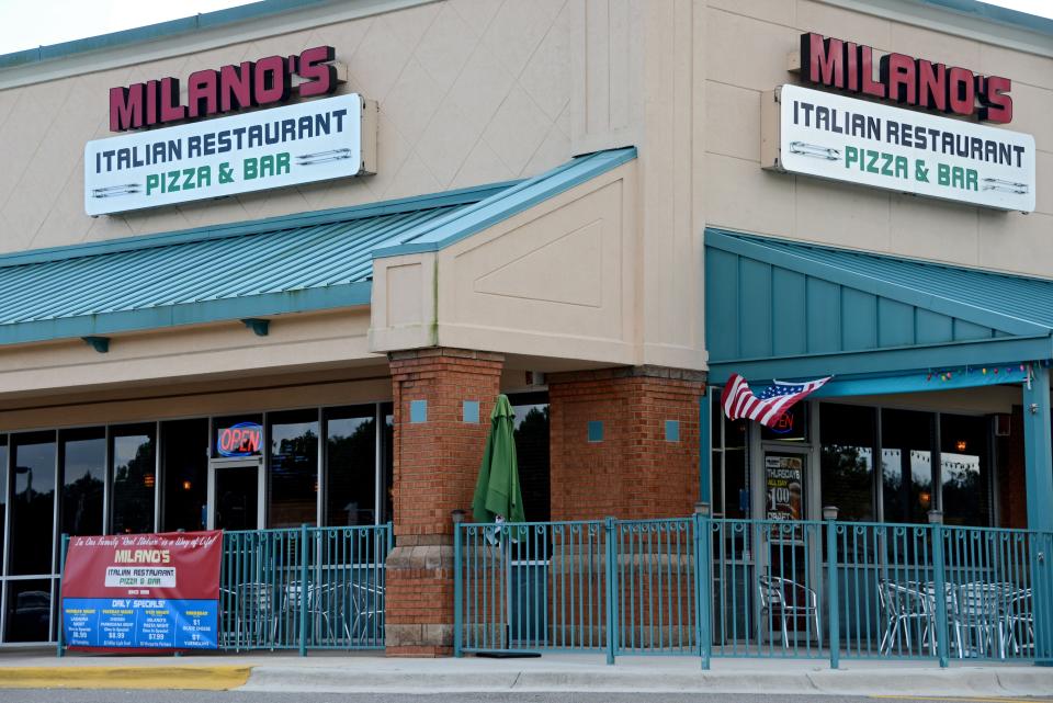 Milano's Italian Restaurant Pizza & Bar is in Kernan Square off Atlantic Boulevard.