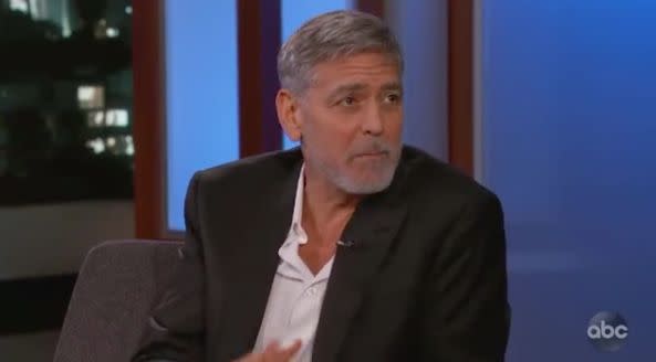 George Clooney spoke about the royal baby on Jimmy Kimmel Live! Photo: ABC 