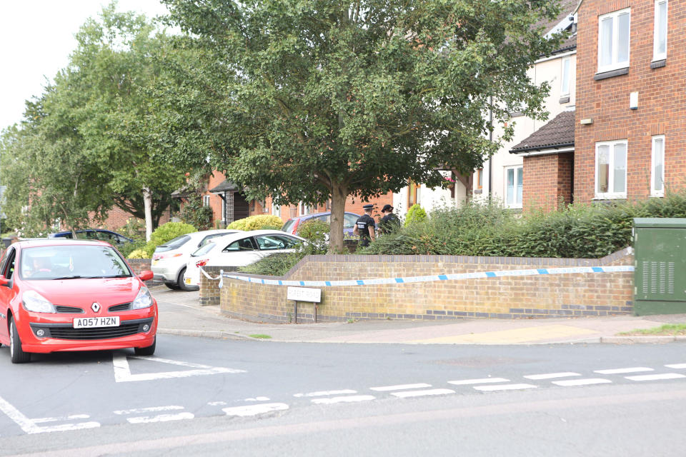 The scene in Colchester, Essex after the death of Gordon McGhee, 52 in August 2018. (SWNS)