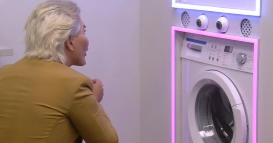 Rodrigo tells the washing machine the house gossip (Channel 5)