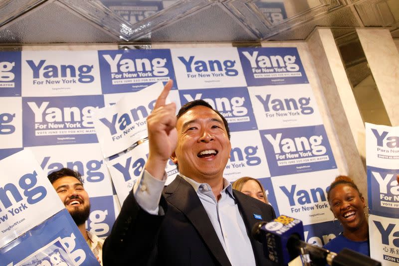 Former Democratic presidential candidate Andrew Yang is one of the co-chairs of the new party. (Reuters)