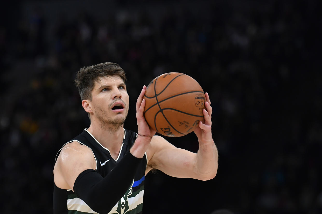 Kyle Korver is willing to give up his chance of winning a championship with the Bucks to support his Black teammates. (Photo by Aurelien Meunier/Getty Images)