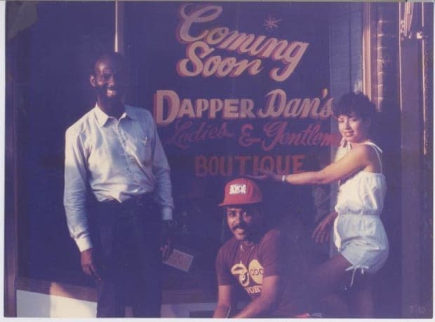 The opening of the first Dapper Dan''s store in 1983. Photo: <em>Courtesy of Dapper Dan</em>