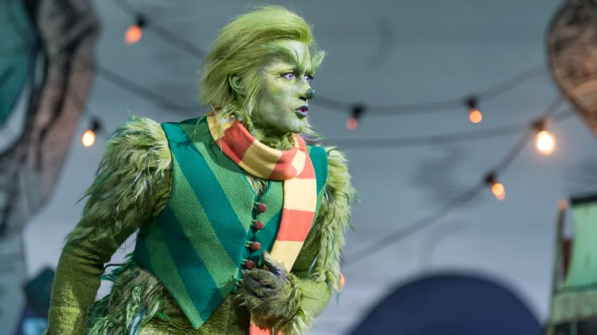 Dr. Seuss' The Grinch Musical -- NBC TV Special, DR. SUESS' THE GRINCH MUSICAL -- Pictured: Matthew Morrison as Grinch -- (Photo by: David Cotter/NBC) Matthew Morrison in "Dr. Seuss' The Grinch Musical" on NBC.