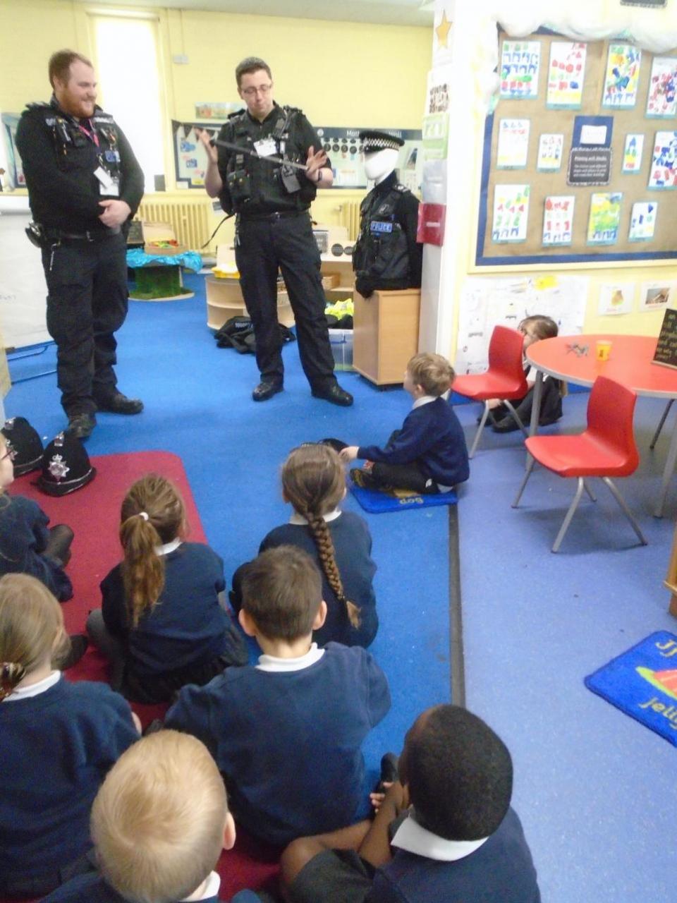 Eastern Daily Press: PC Brand taught the children all about his role 