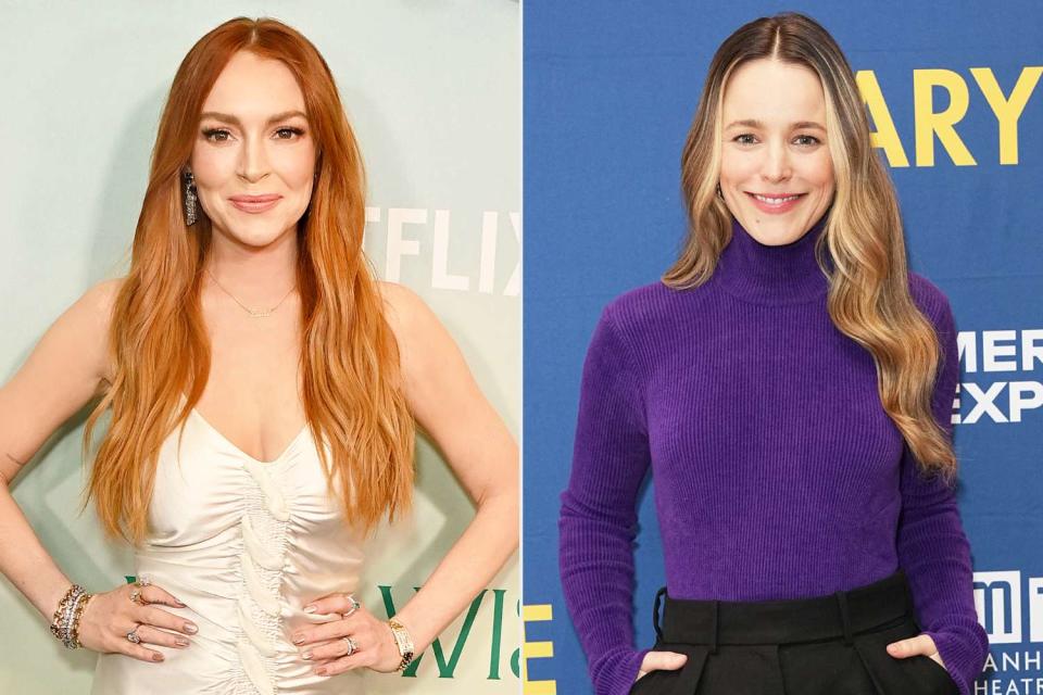 <p>Bryan Bedder/Getty Images for Netflix; John Nacion/Getty</p> Lindsay Lohan, Rachel McAdams