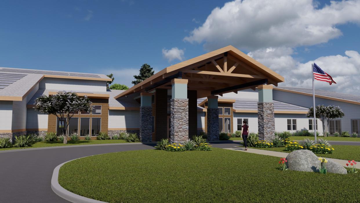 A rendering of the proposed Adolescent Recovery and Wellness Center to be built in Cassian by the member tribal nations of the Great Lake Inter-Tribal Council.