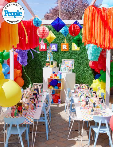 <p>Nicole Hill Gerulat/@NicoleGerulat</p> Kids tables at Hart's birthday party