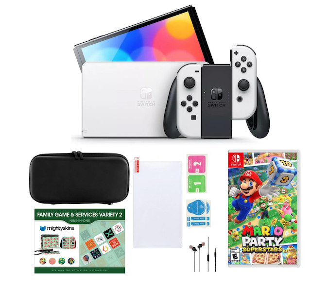 . - Credit: Nintendo Switch OLED in White with Mario Party, Accessories and Voucher