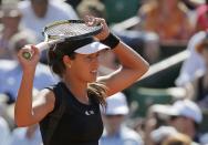 Ana Ivanovic of Serbia reacts during her women's semi-final match against Lucie Safarova of the Czech Republic at the French Open tennis tournament at the Roland Garros stadium in Paris, France, June 4, 2015. REUTERS/Vincent Kessler