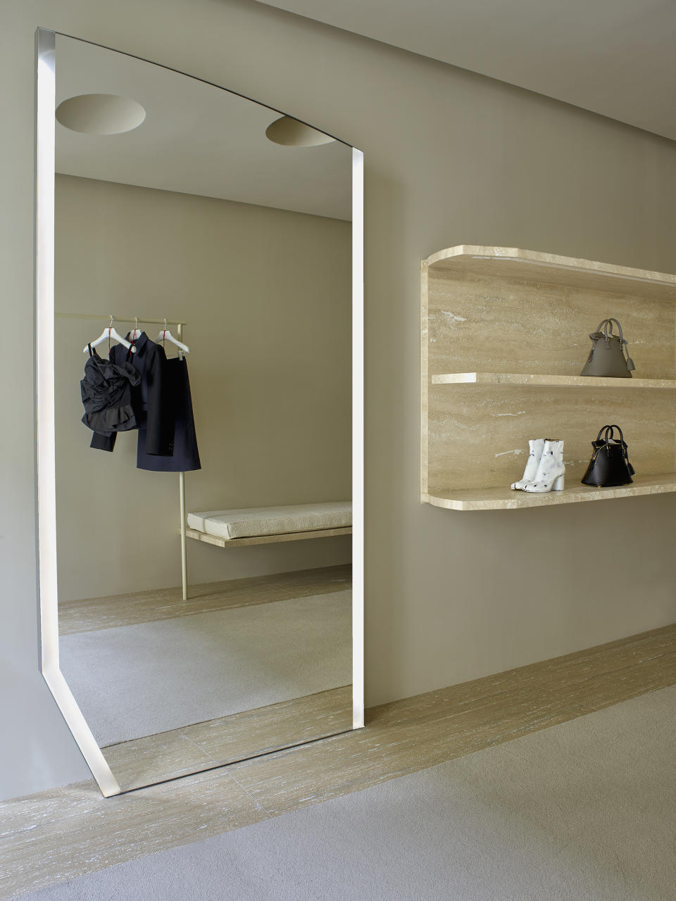 Inside the Maison Margiela store in Milan’s Via Sant’ Andrea. Henry Bourne courtesy of Maison Margiela