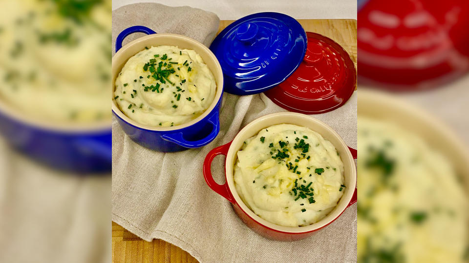 "You can't do mashed potatoes without butter," says Joo. And cheese.
