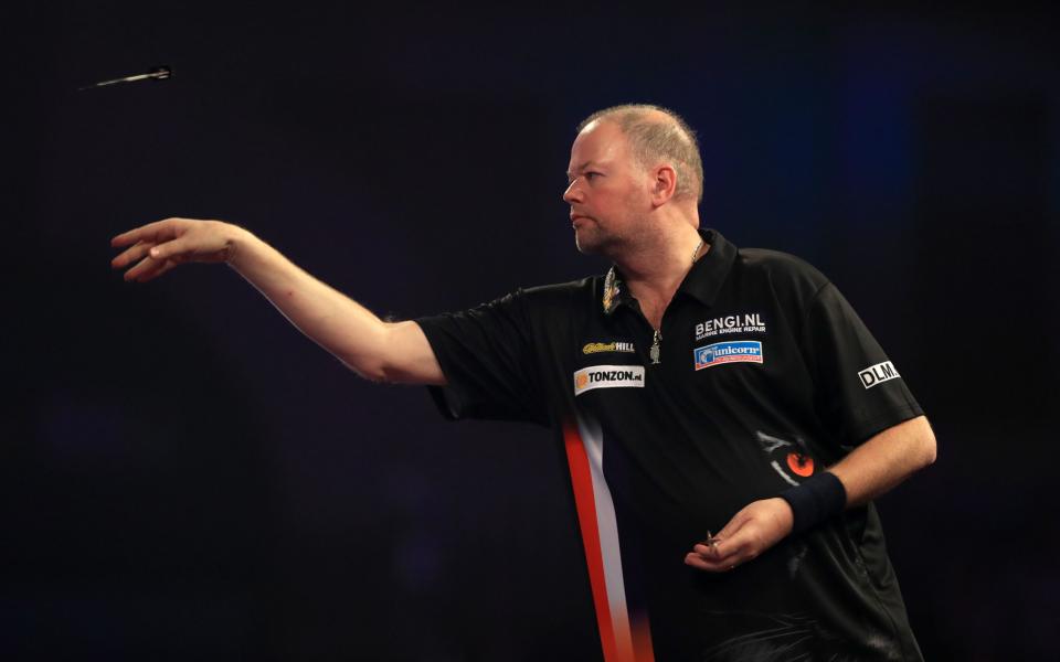 Raymond van Barneveld at the World Darts Championship at Alexandra Palace, London in December