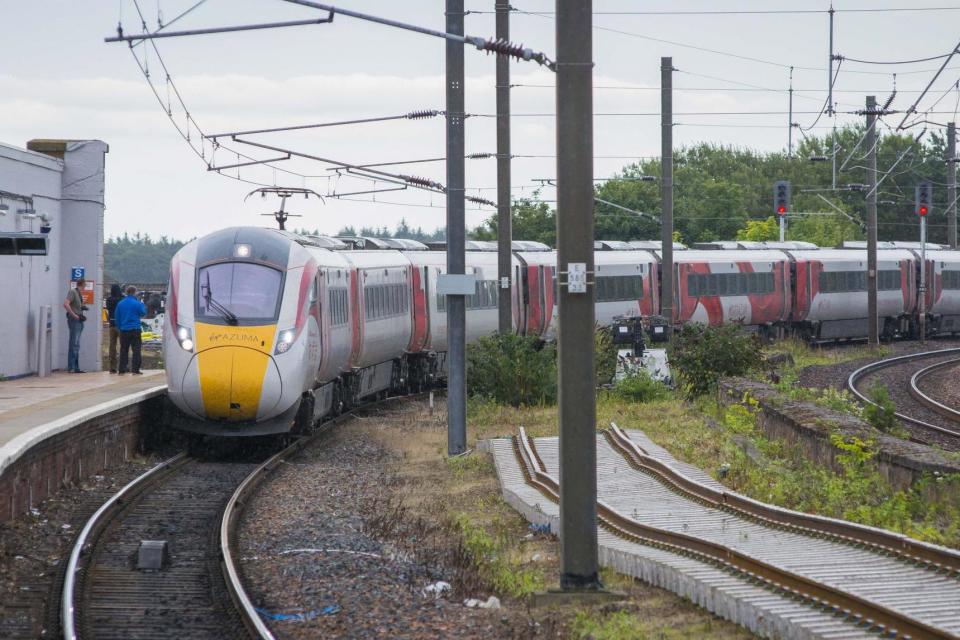 Azuma train: The high-speed vehicle made its first journey to Scotland: PA